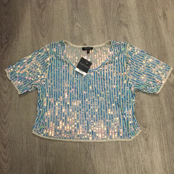 Topshop 2010’s Iridescent Sequence Shirt - Picture 1 of 4